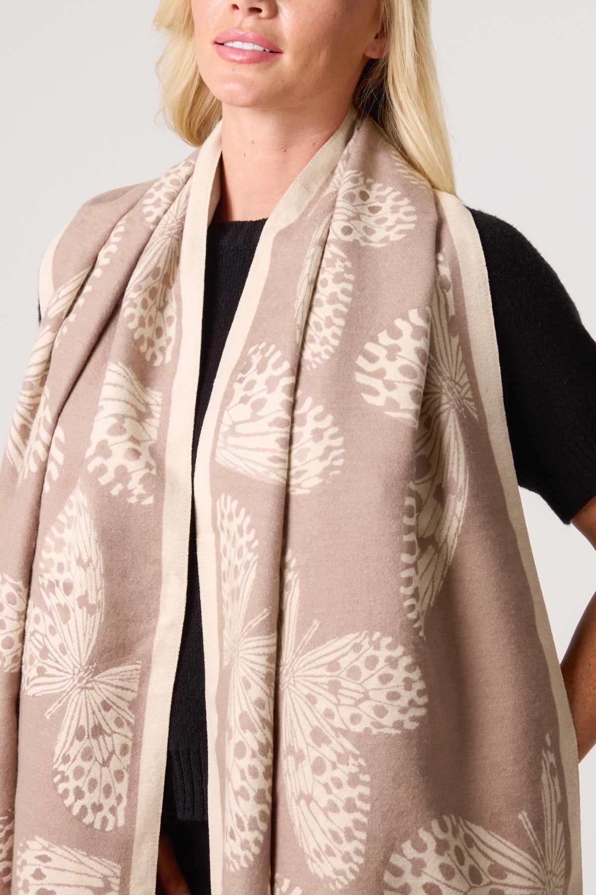 Reversible Butterfly Print Scarf