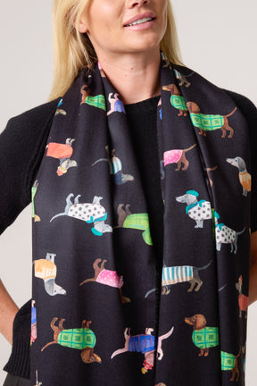 Sausage Dog Tassel Scarf