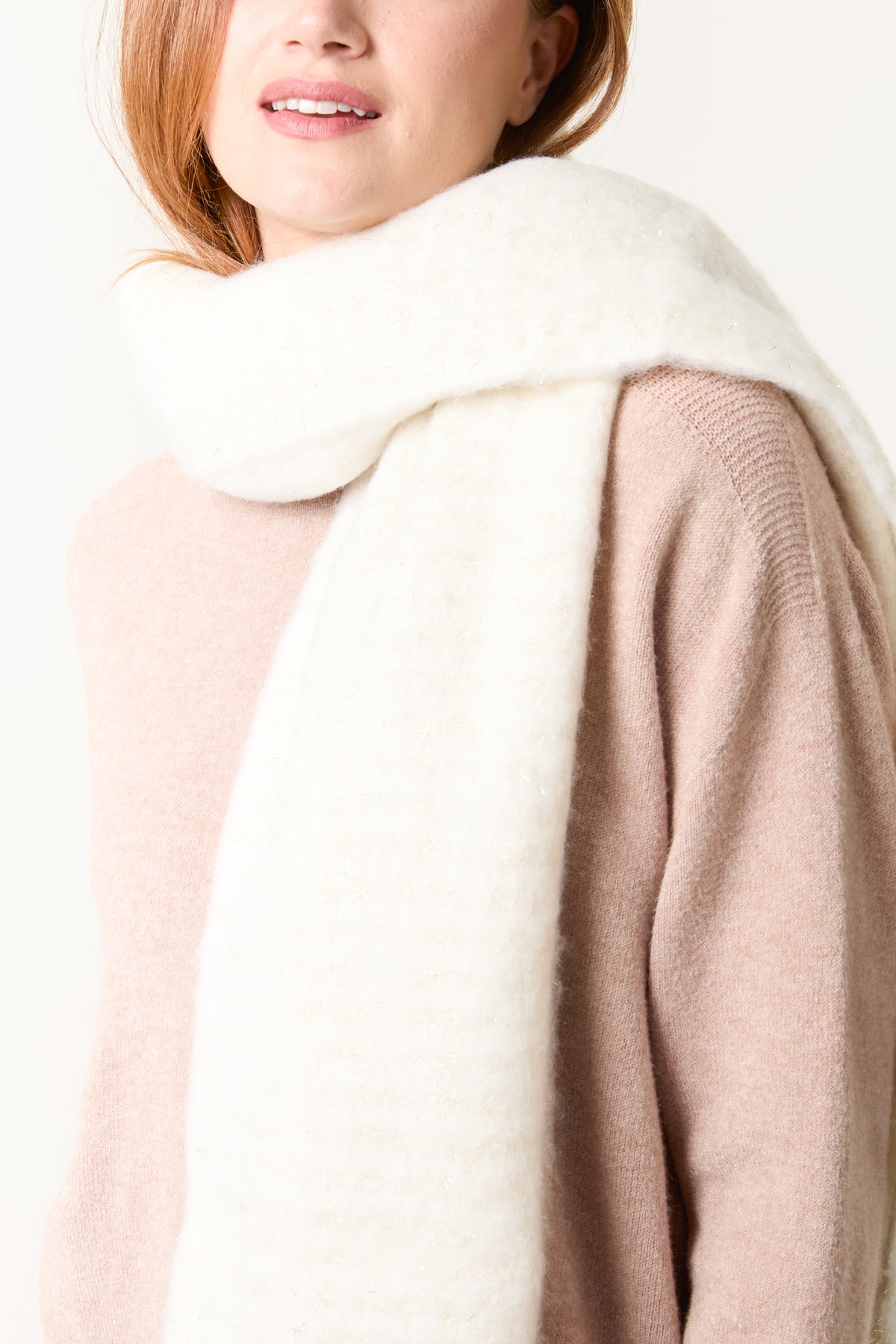 Glitter Super Soft Tassel Scarf