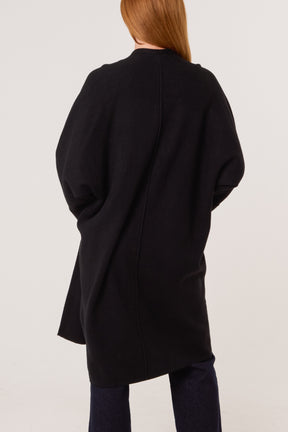 Longline Pockets Open Cardigan
