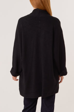 Gold Button Sleeve Heavy Knit Cardigan