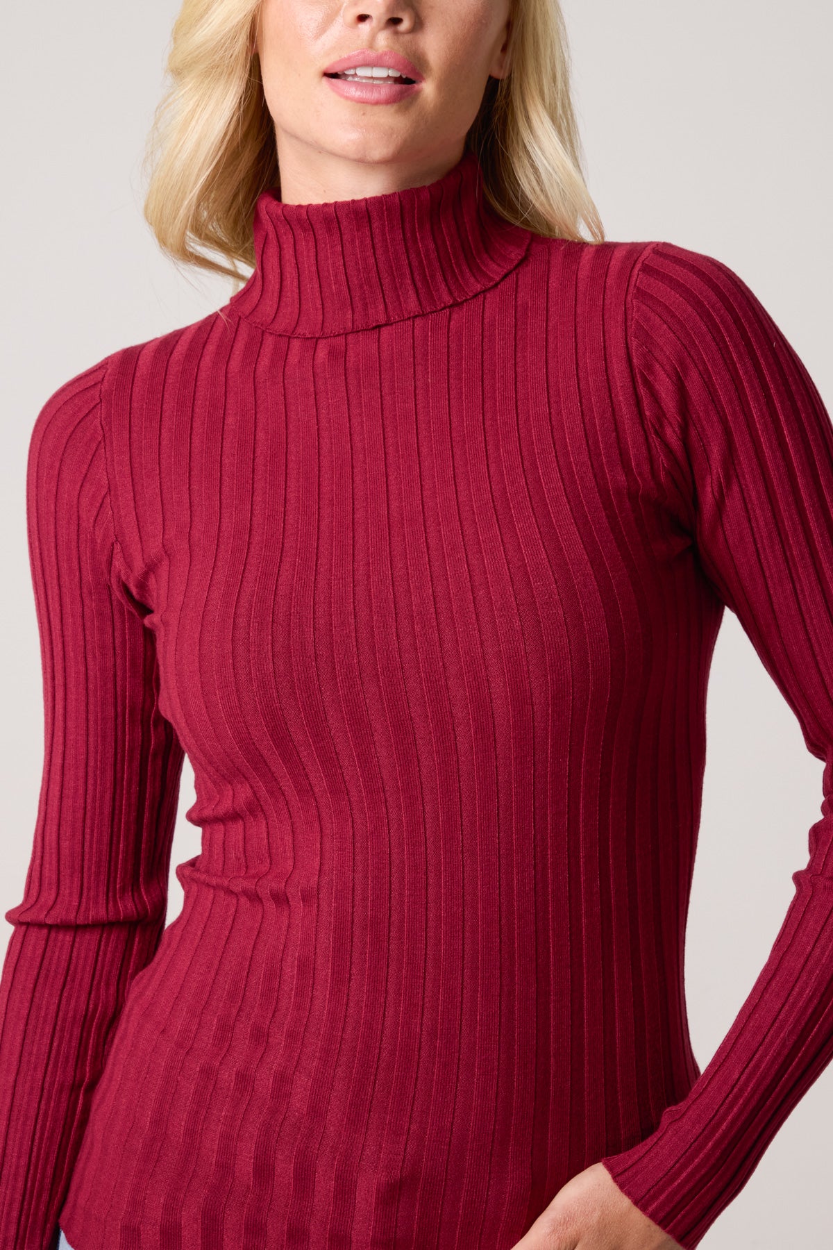 Ribbed Roll Neck Jumper