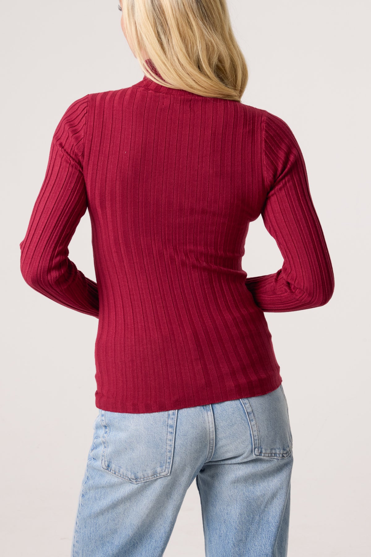 Ribbed Roll Neck Jumper