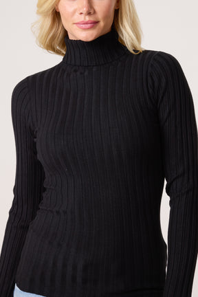 Ribbed Roll Neck Jumper