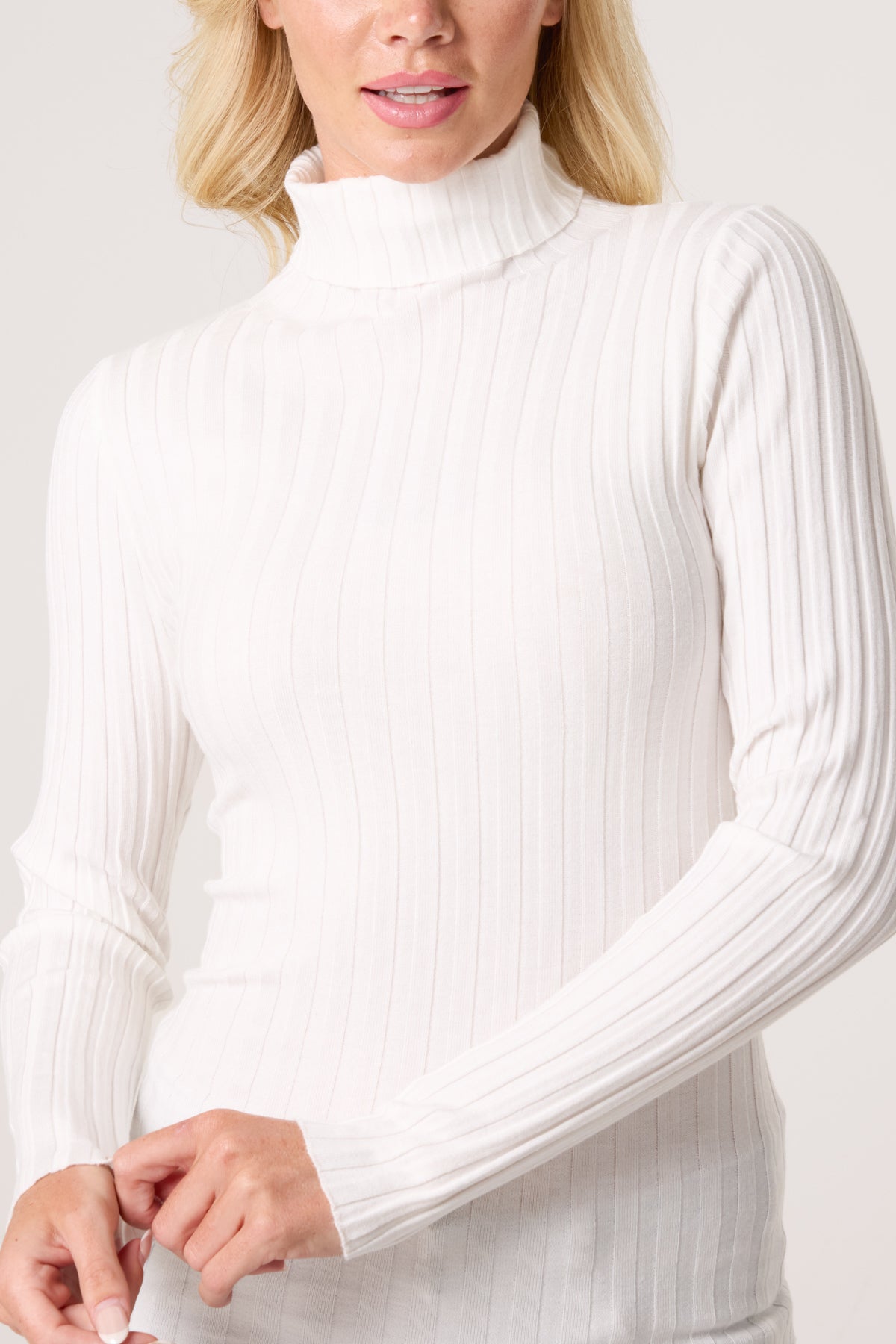 Ribbed Roll Neck Jumper
