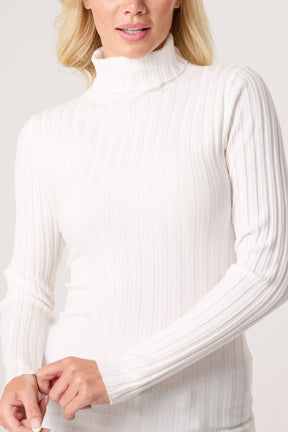 Ribbed Roll Neck Jumper