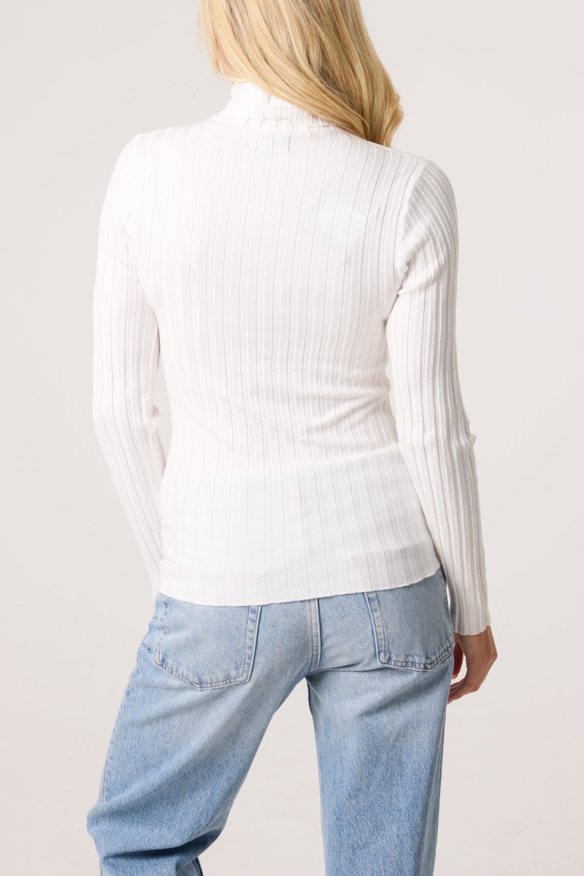 Ribbed Roll Neck Jumper