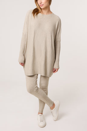 Batwing Jumper & Leggings Knit Co-Ord