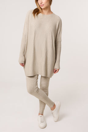 Batwing Jumper & Leggings Knit Co-Ord