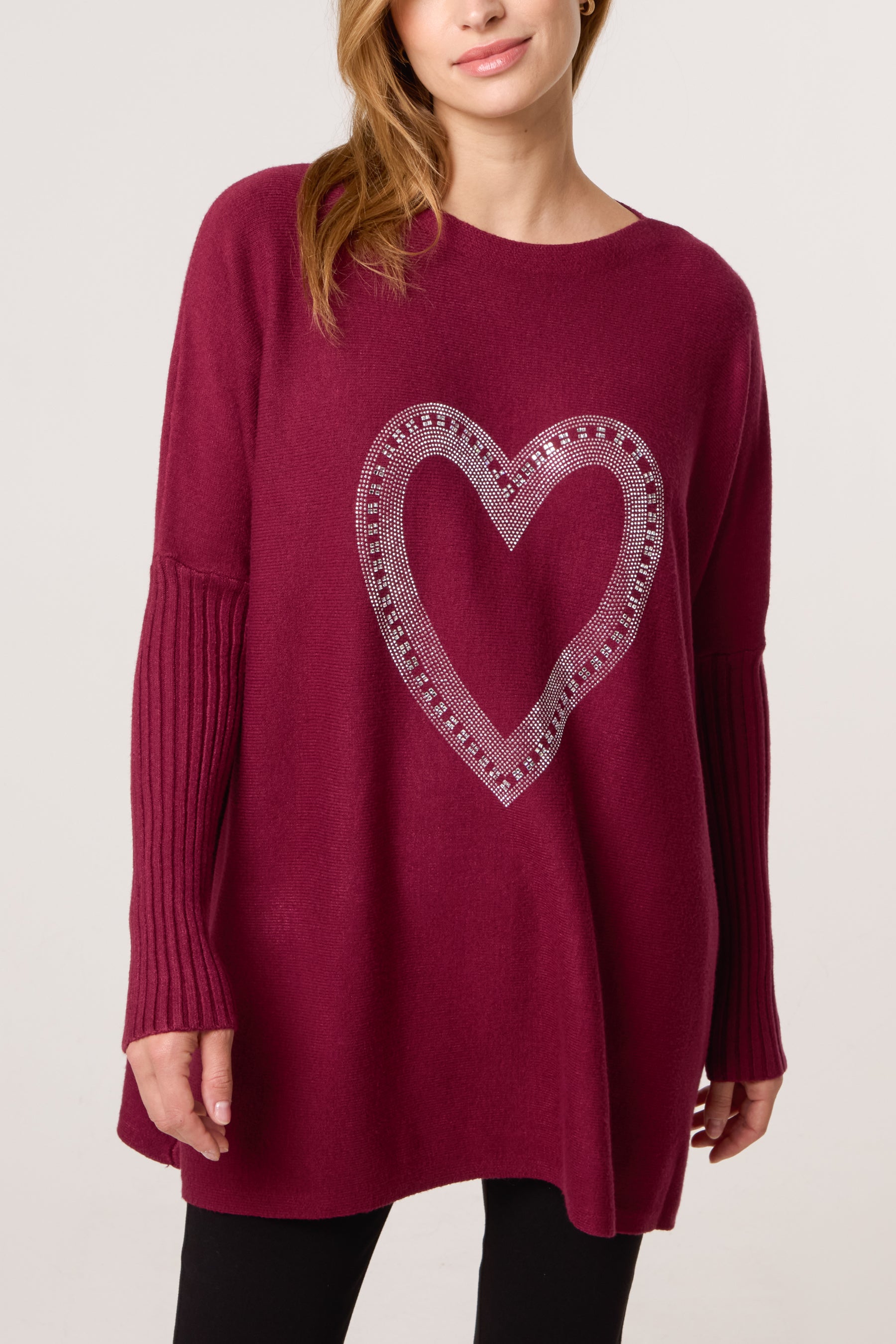Diamante Floral Knit Jumper main image 1