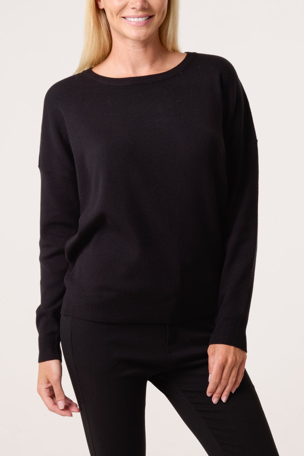 Crew Neck Fine Knit Jumper