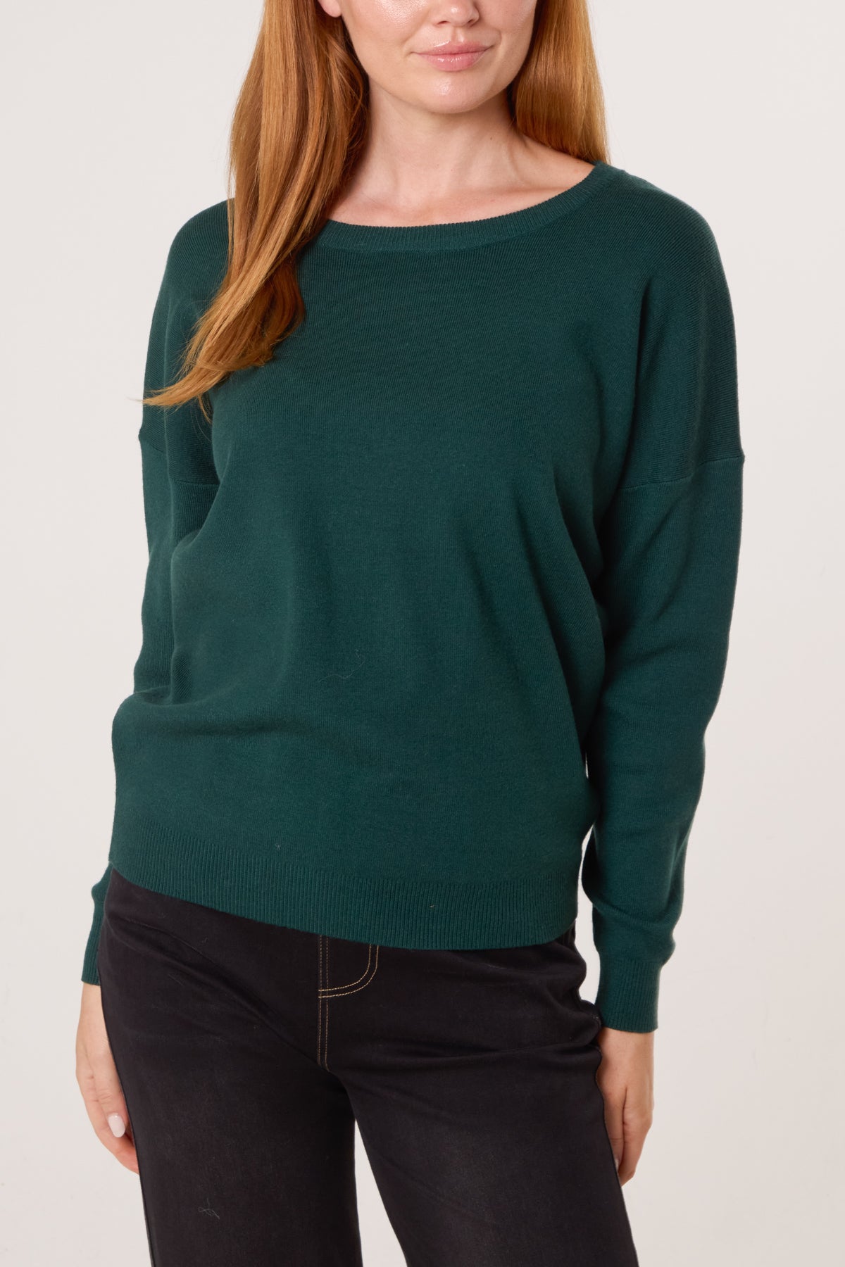 Crew Neck Fine Knit Jumper