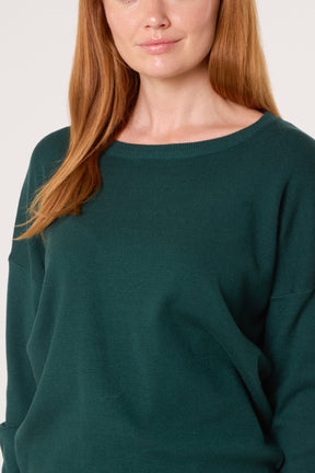 Crew Neck Fine Knit Jumper