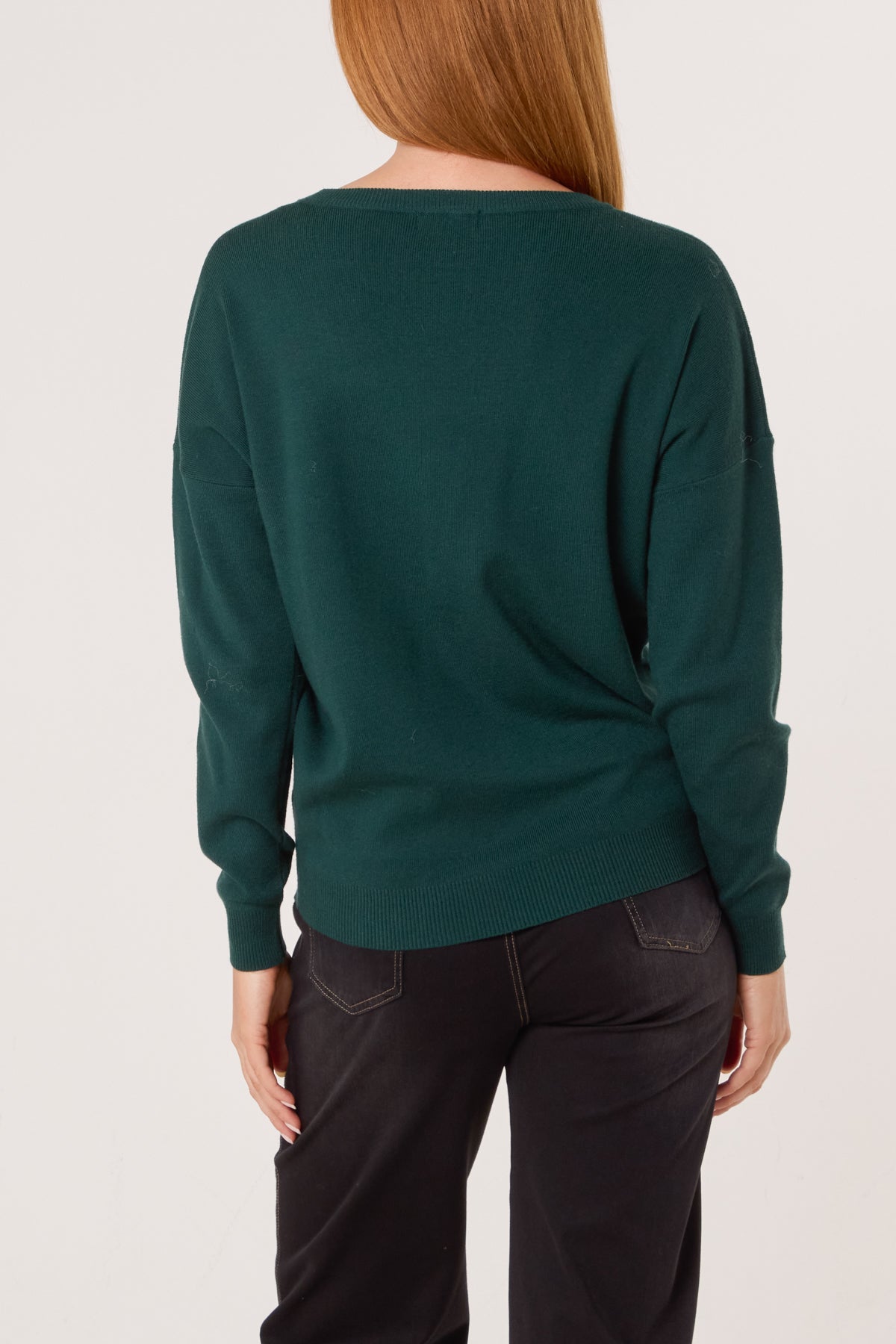 Crew Neck Fine Knit Jumper