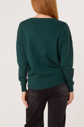 Crew Neck Fine Knit Jumper