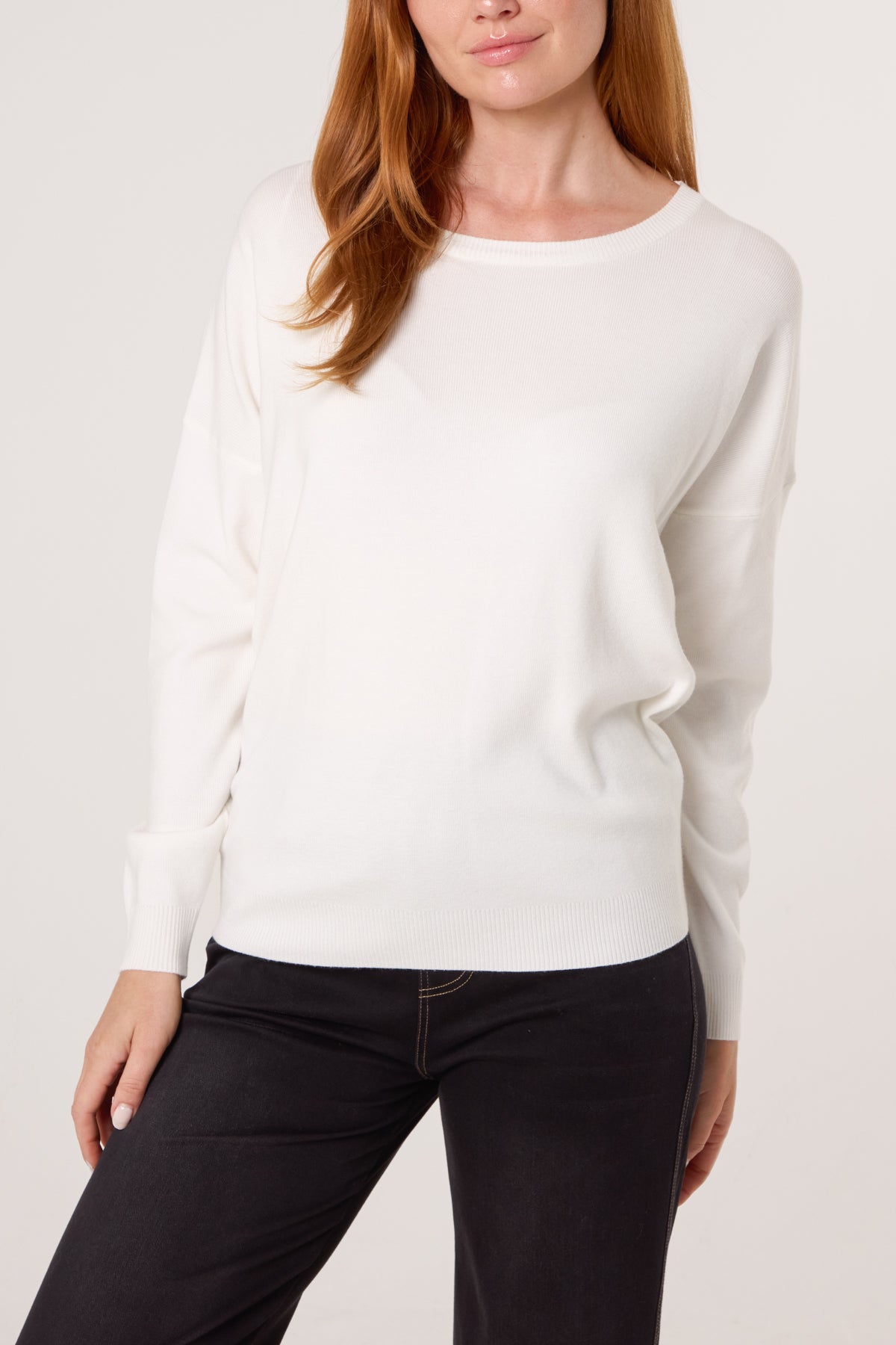 Crew Neck Fine Knit Jumper