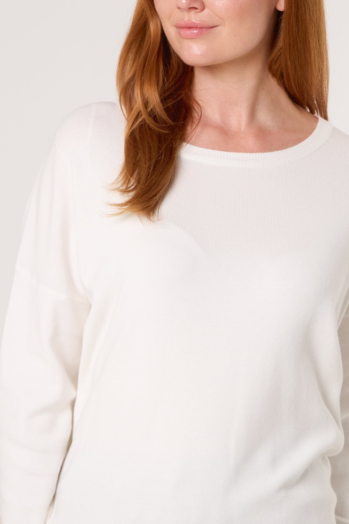 Crew Neck Fine Knit Jumper