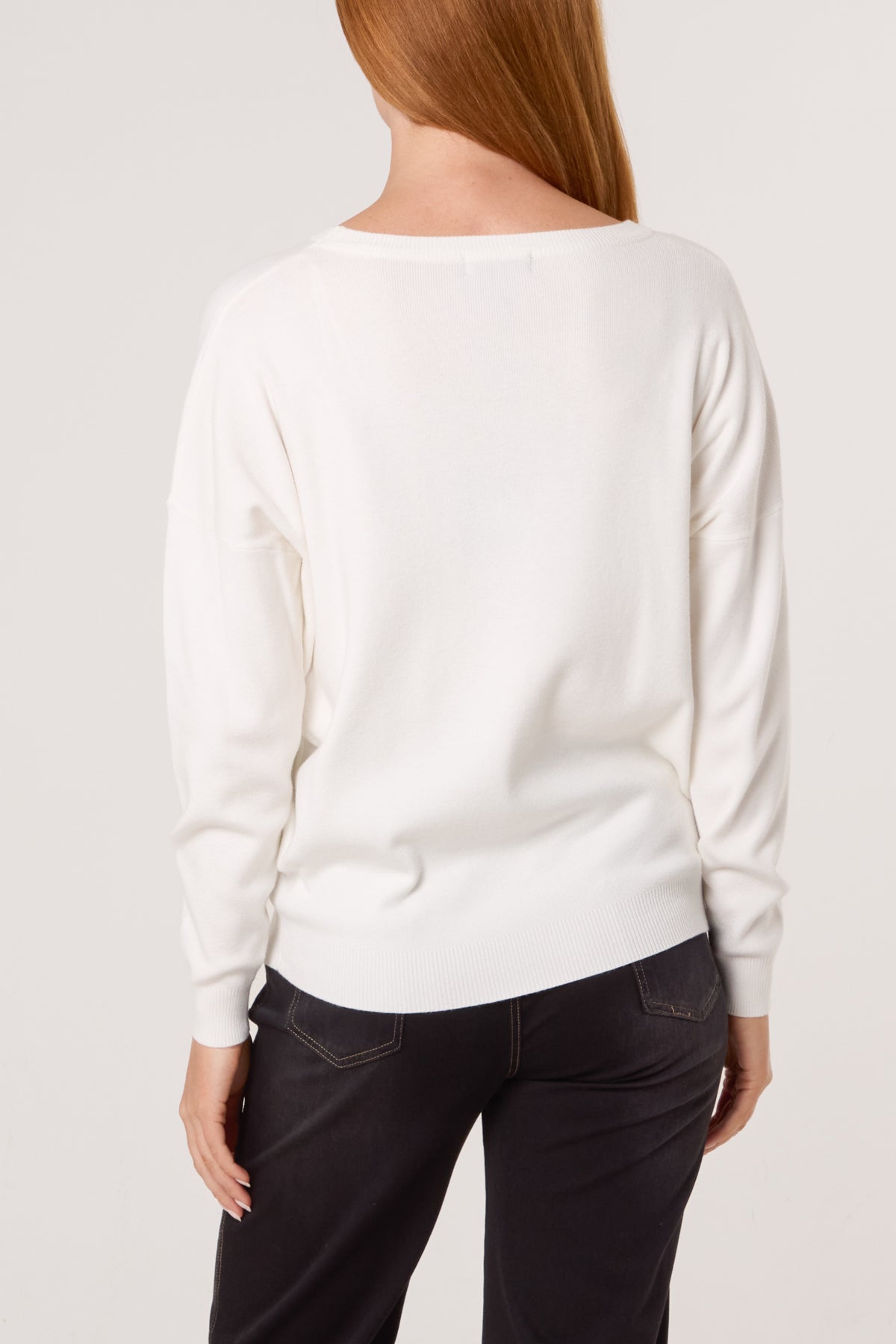 Crew Neck Fine Knit Jumper