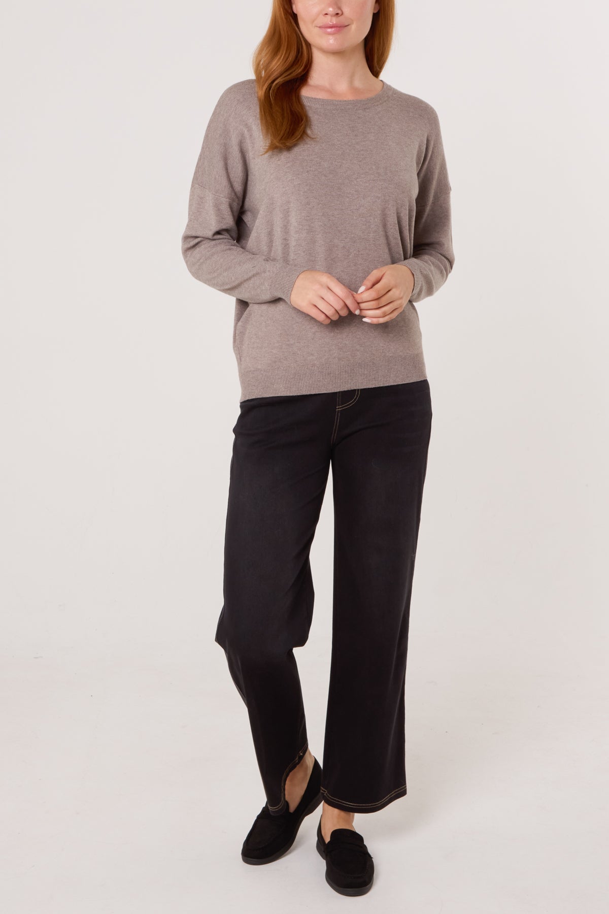 Crew Neck Fine Knit Jumper