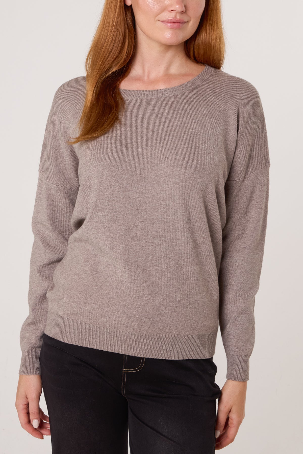 Crew Neck Fine Knit Jumper