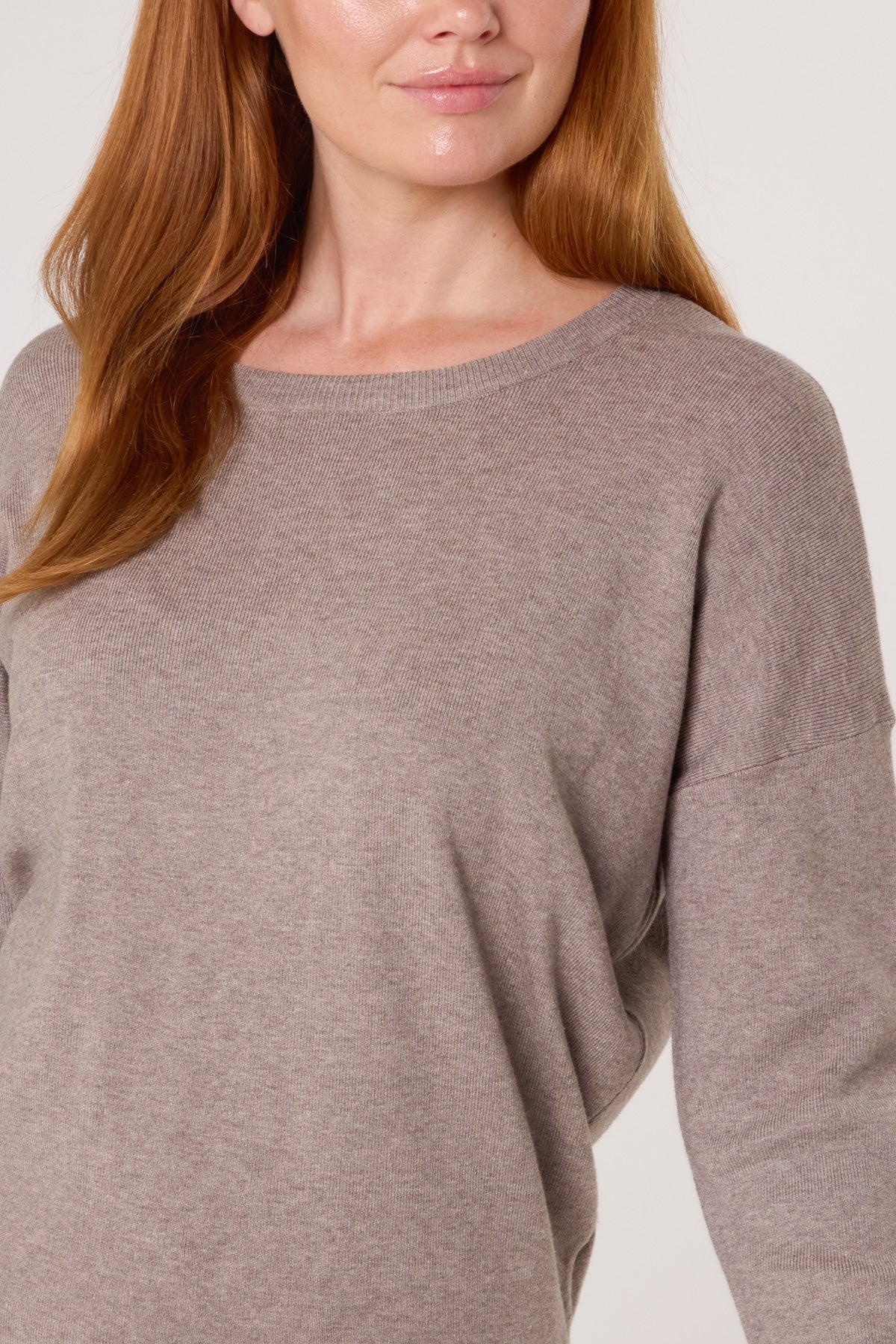 Crew Neck Fine Knit Jumper