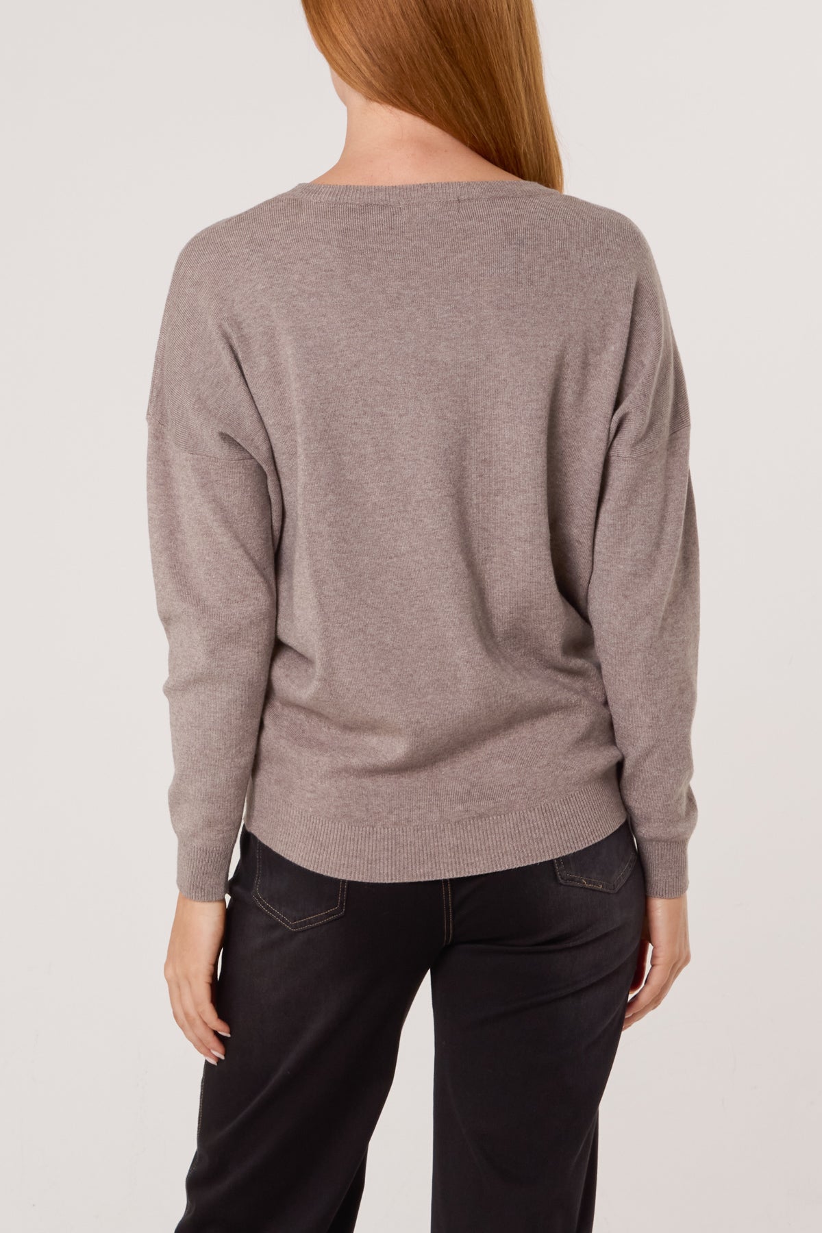 Crew Neck Fine Knit Jumper