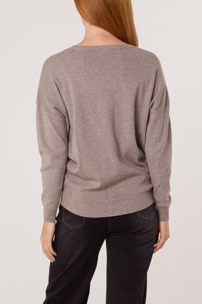Crew Neck Fine Knit Jumper