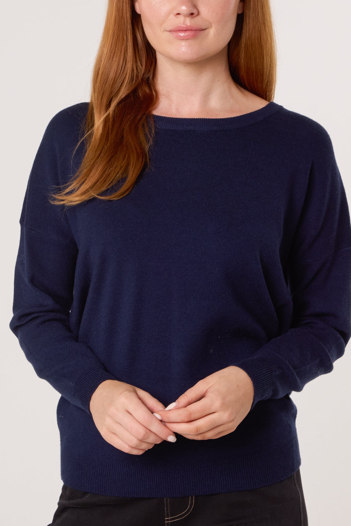 Crew Neck Fine Knit Jumper