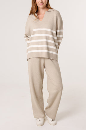 Striped Knitted Set
