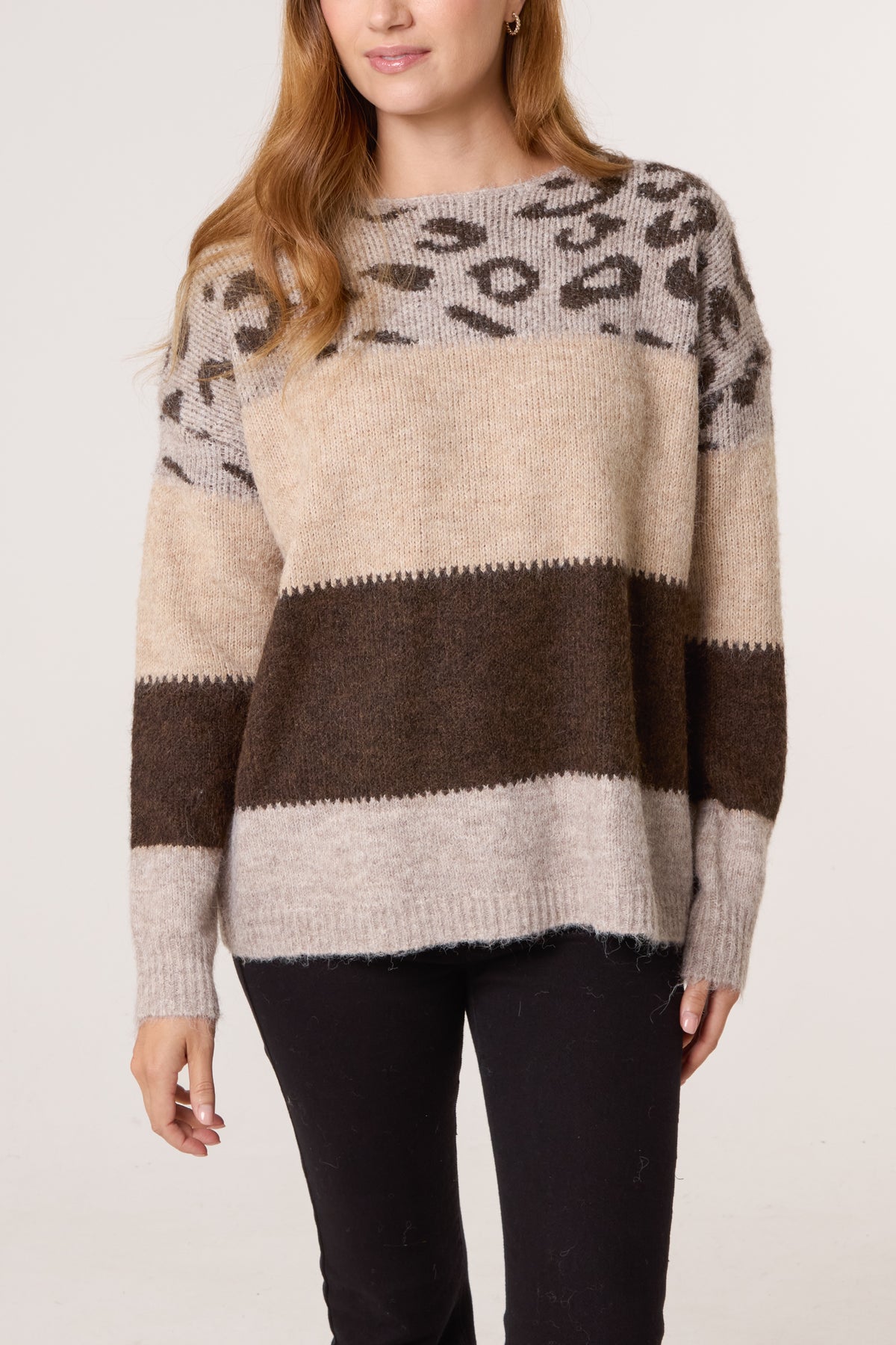 Animal Colour Block Jumper