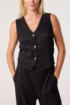 Textured Waistcoat & Trouser Set