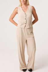Textured Waistcoat & Trouser Set