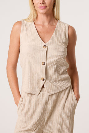 Textured Waistcoat & Trouser Set