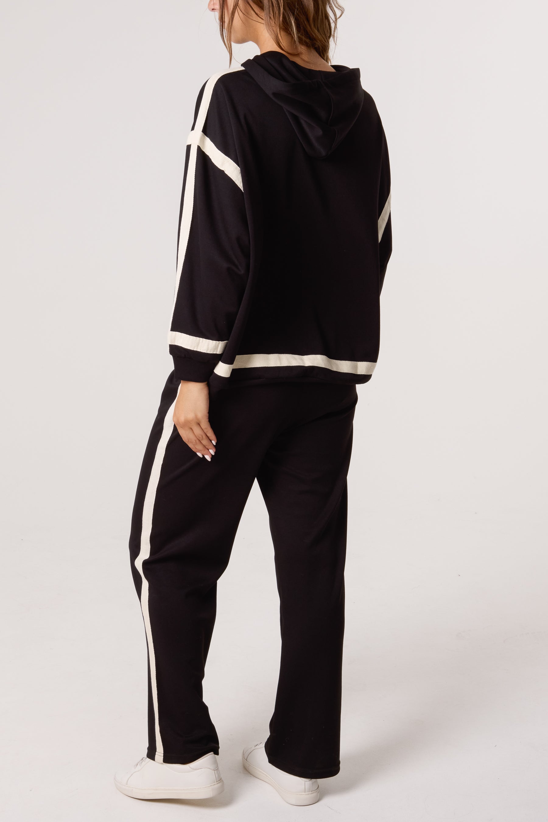 Contrast Stripe Hoodie & Jogger Set