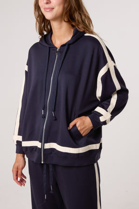 Contrast Stripe Hoodie & Jogger Set