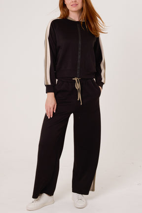 Stripe Bomber Jacket & Jogger Trouser Set