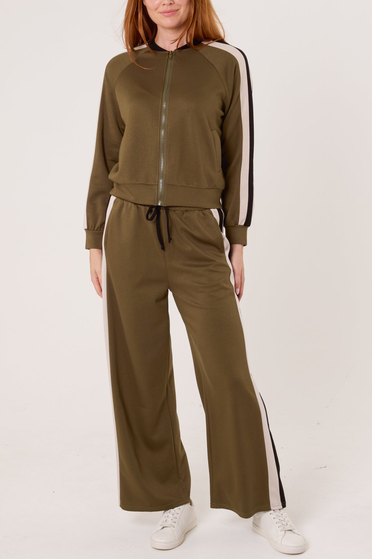 Stripe Bomber Jacket & Jogger Trouser Set