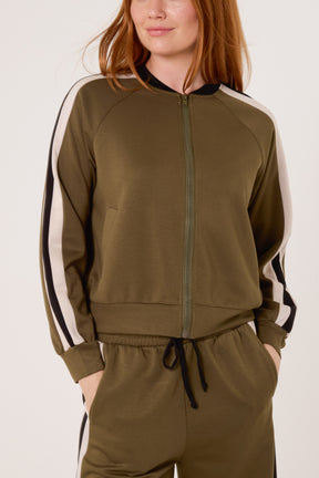 Stripe Bomber Jacket & Jogger Trouser Set