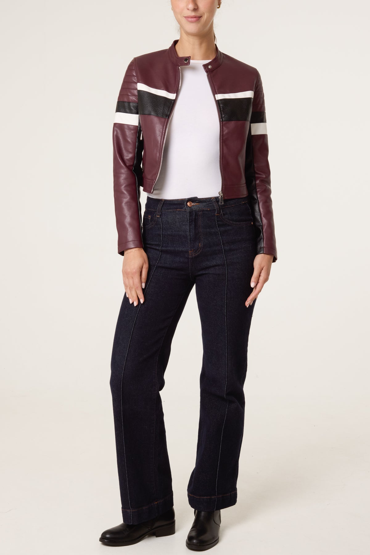 Cropped Motocross Biker Jacket