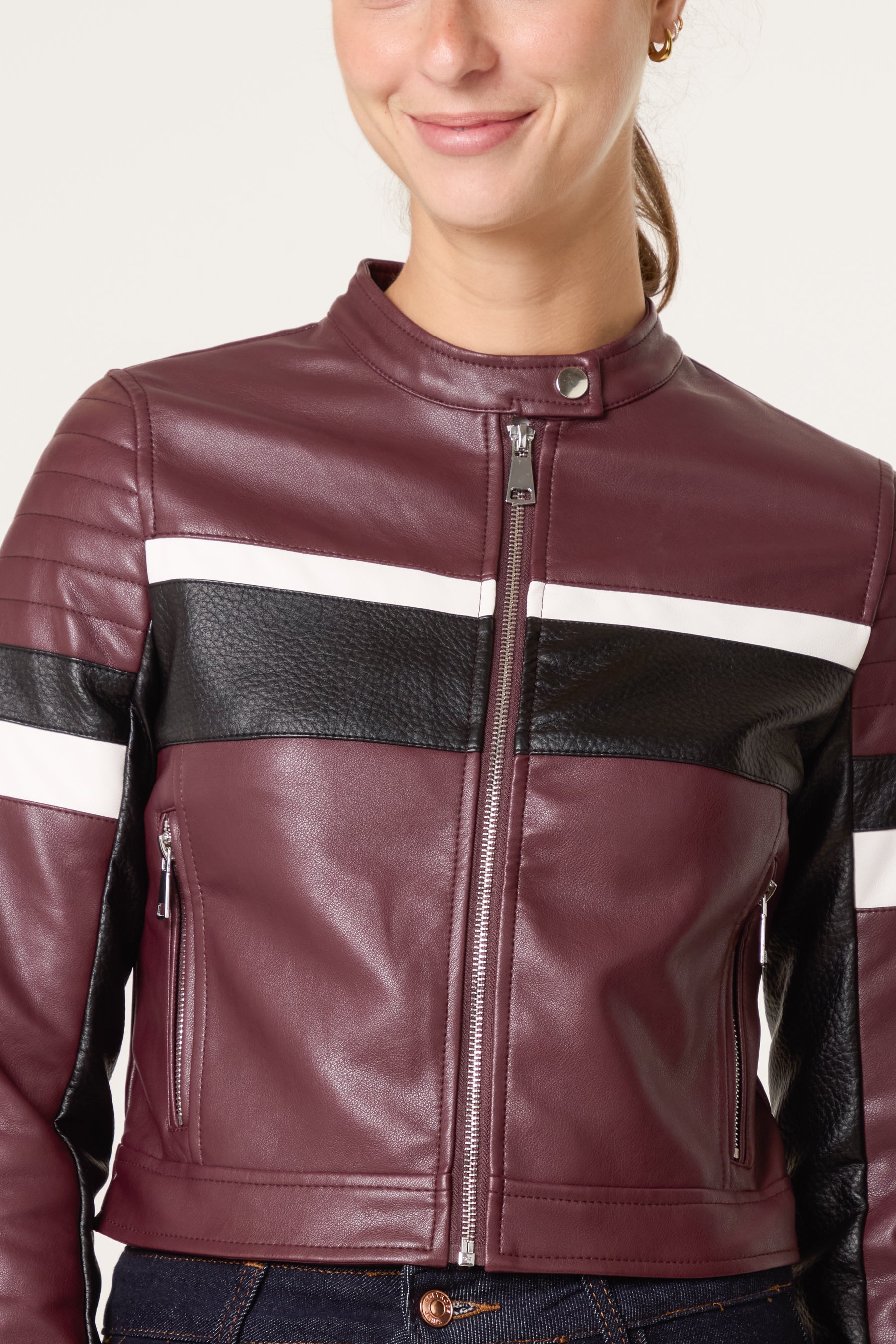 Cropped Motocross Biker Jacket