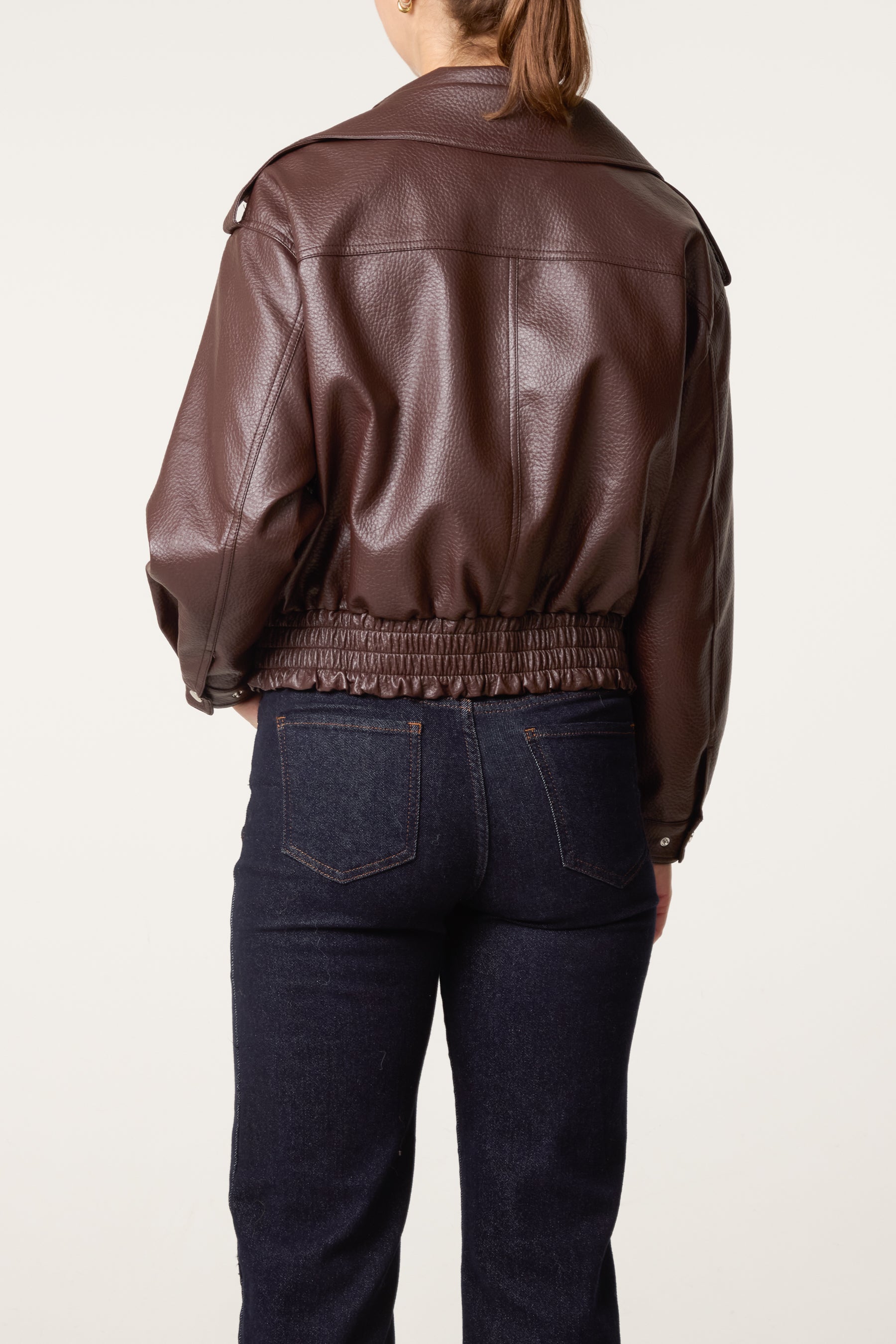 Double Zip Oversized PU Jacket