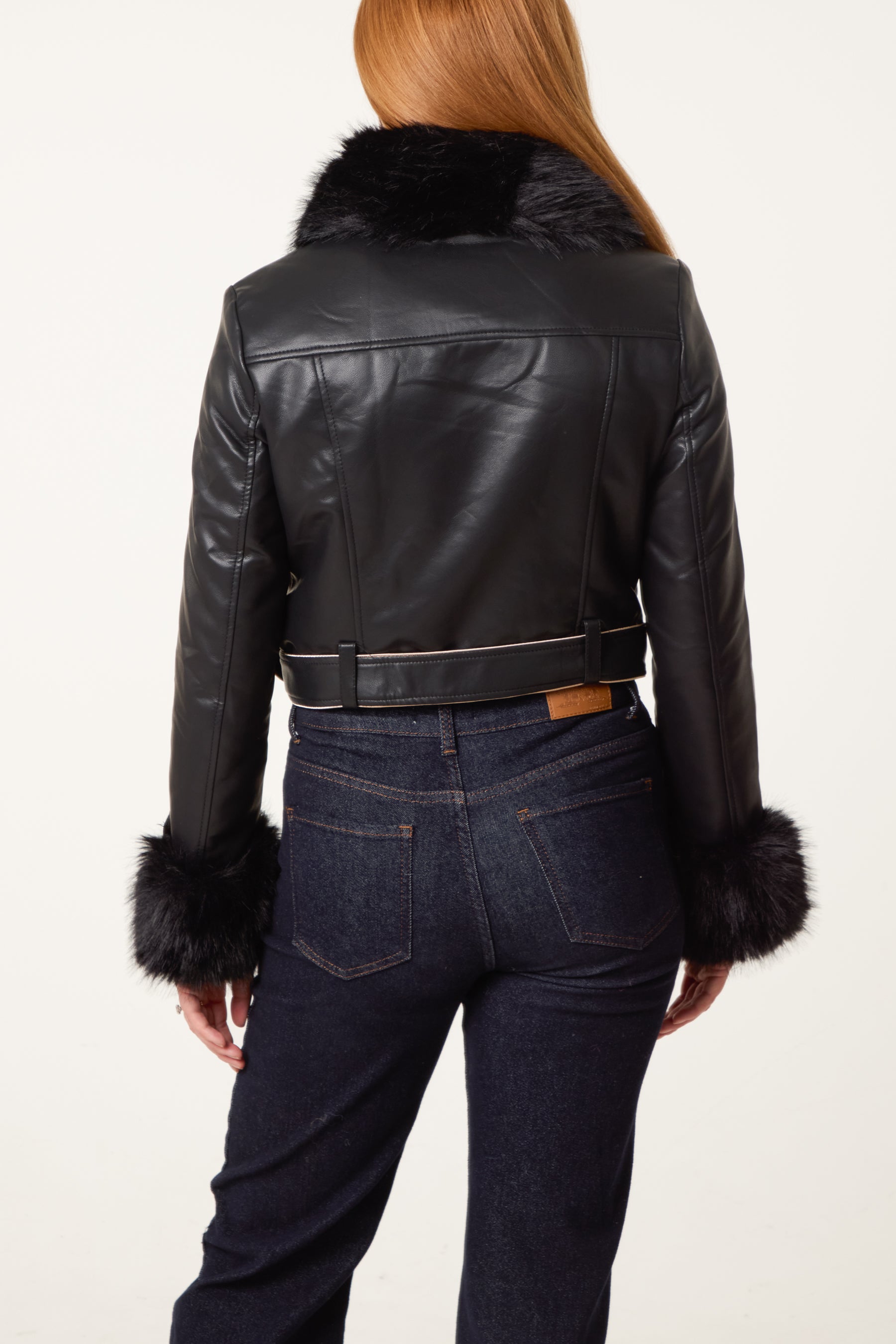 Detachable Fur Biker Jacket