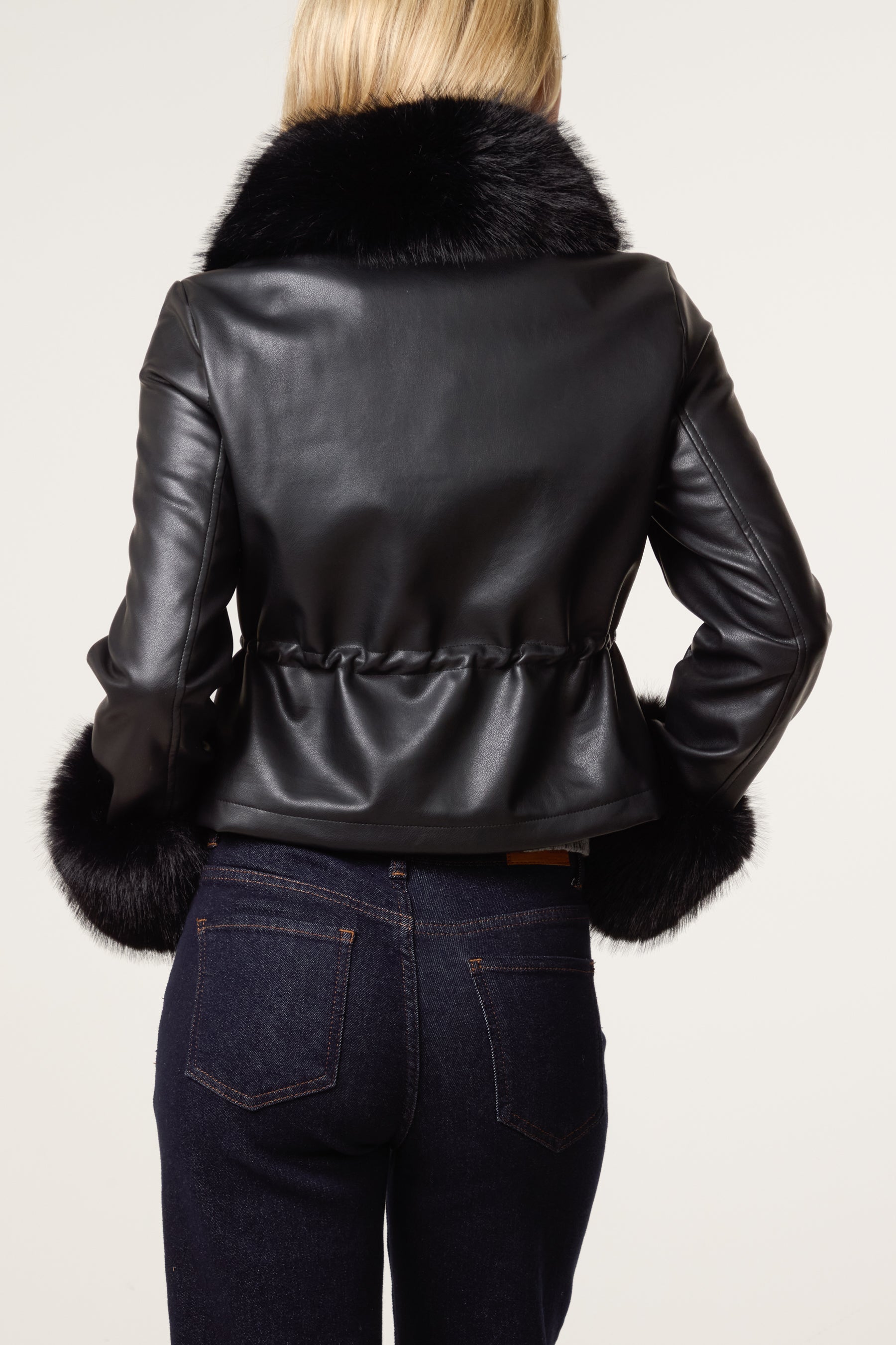 Detachable Fur PU Jacket