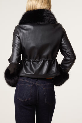 Detachable Fur PU Jacket