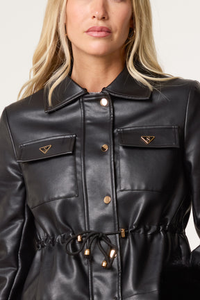Detachable Fur PU Jacket