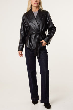 Peplum Wrap Belted Jacket
