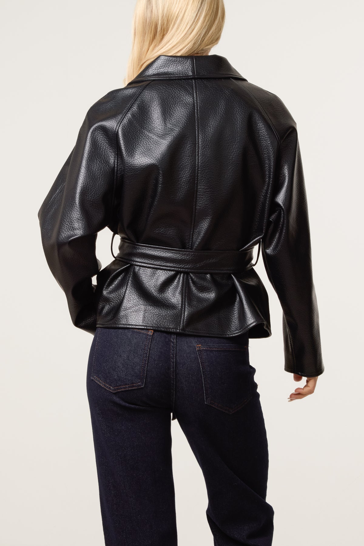 Peplum Wrap Belted Jacket