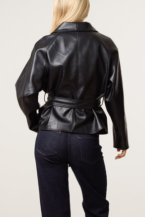 Peplum Wrap Belted Jacket