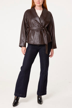 Peplum Wrap Belted Jacket