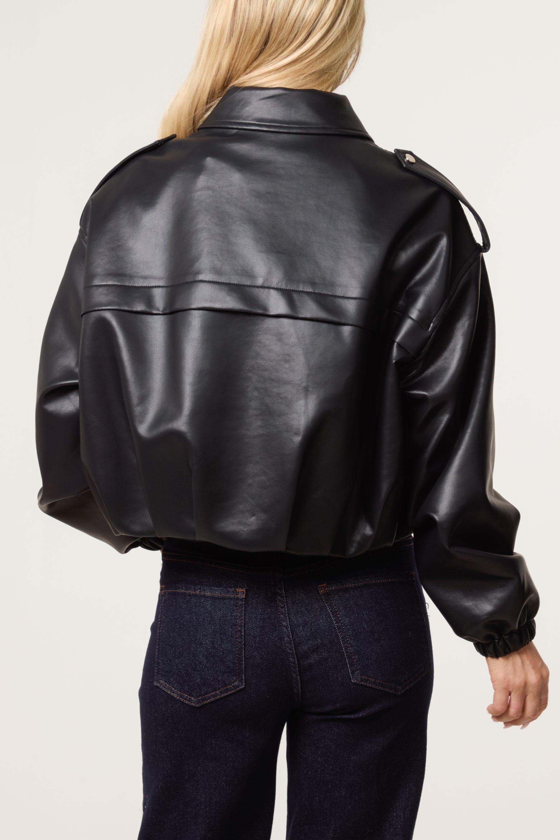 Puffball Zip Through Cropped Jacket